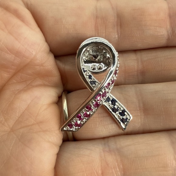 Other - Red White Blue Jewels Ribbon Pin Nice Design & Quality